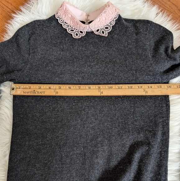 Club Monaco 100% Merino Wool Knit Sweater Dress With Collar Small - Picture 9 of 11